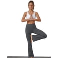 thumbnail image 4 of Rosvigor Flare Yoga Pants for Women High Waisted Leggings Tummy Control Workout Pants No Front Seam Trousers with Pockets, 4 of 9