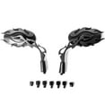 thumbnail image 3 of Krator Flame Rear View Mirrors Black Pair w/Adapters Compatible with Victory Vision Street Tour, 3 of 3