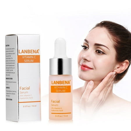 WALFRONT Facial Whitening Moisturizing Serum, 1PC Face Remove Freckle Fade Dark Spot Anti-aging Whiten Vitamin C Serum