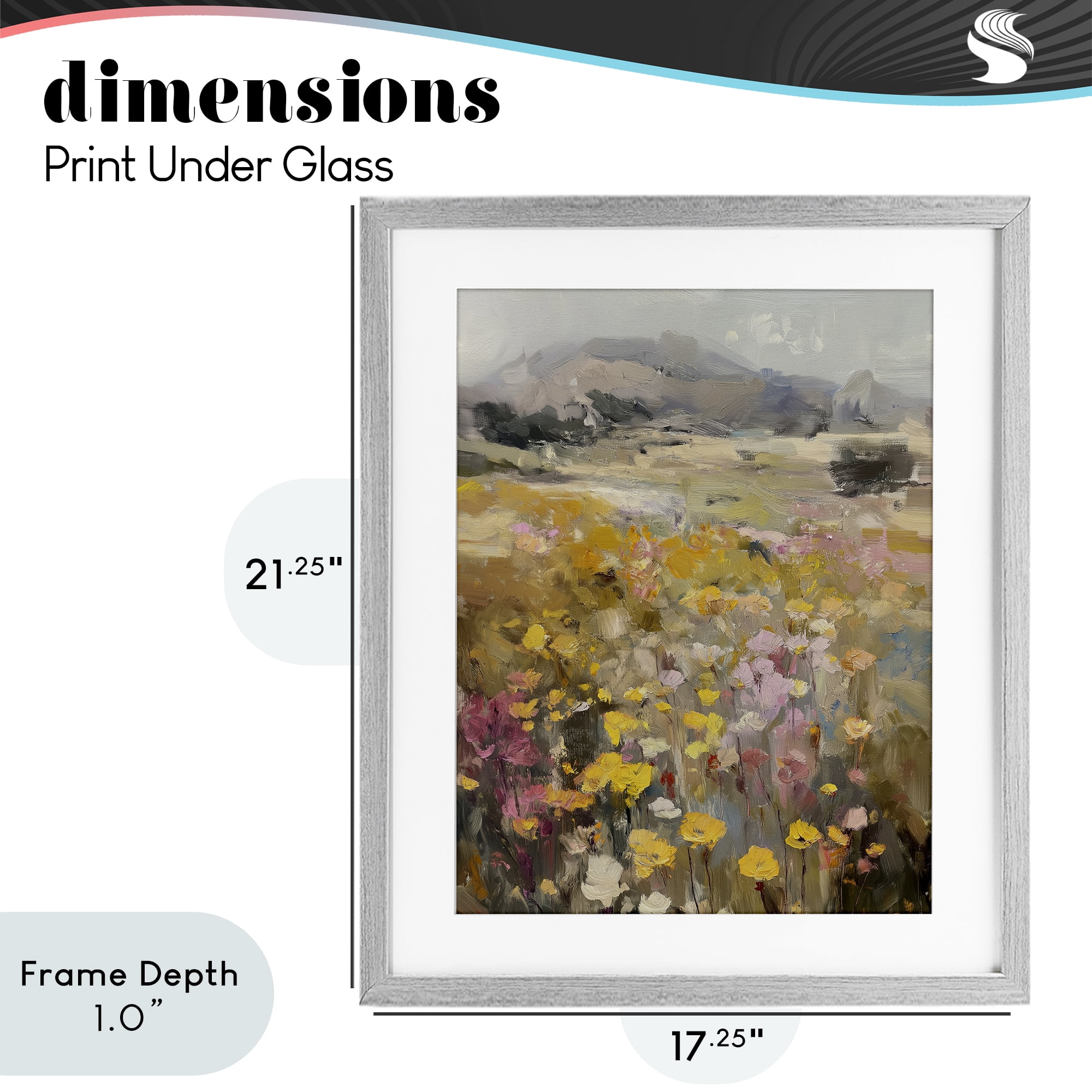 Stupell Industries Meadow's Heartbeat Abstraction Gray Framed Print Under Glass, design by Svetlana Aleynikova