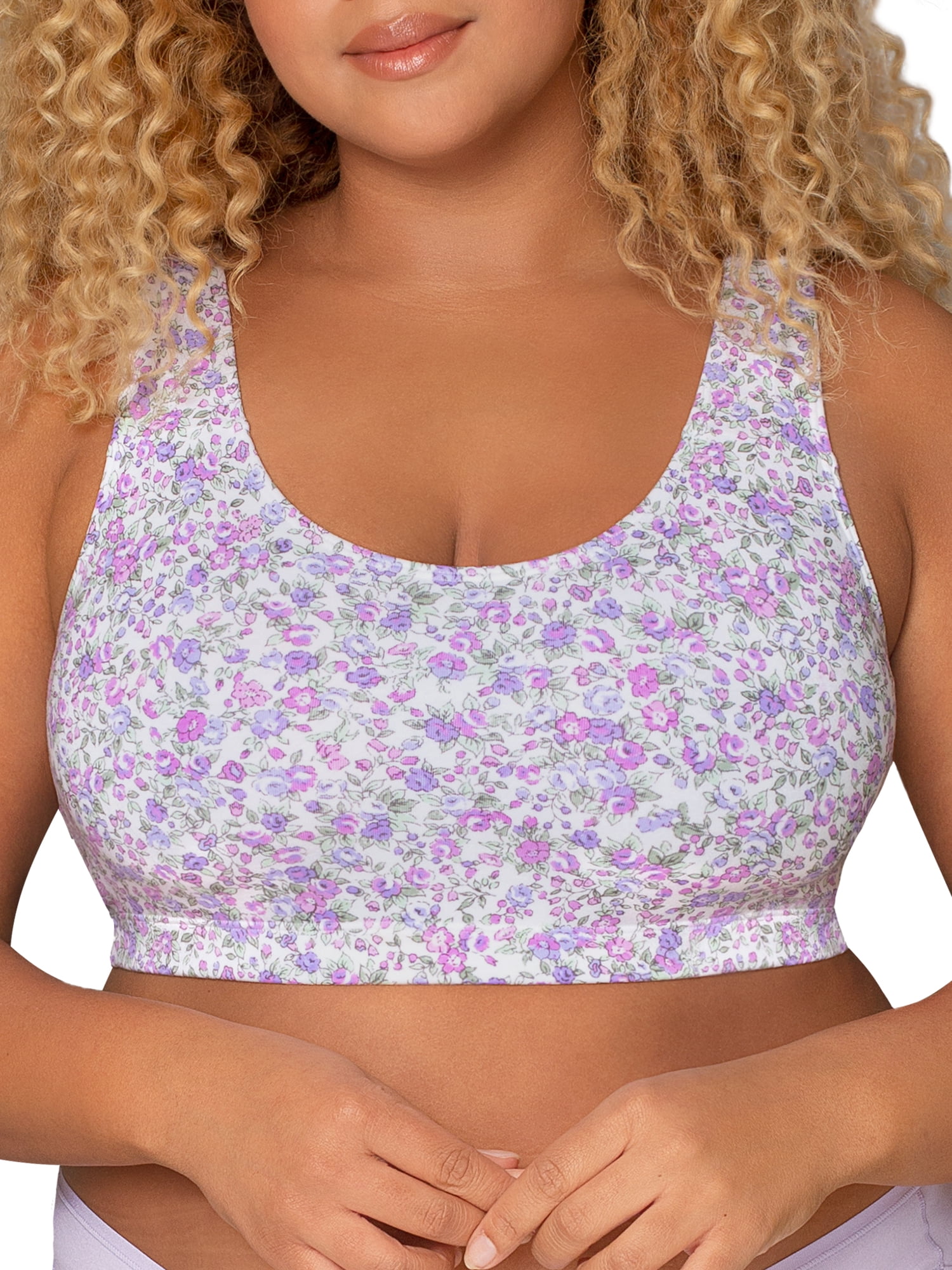 Fruit of the Loom Women's 360° Stretch Full Coverage Comfort Bras, 4-Pack, 9012MJ 9012MJ