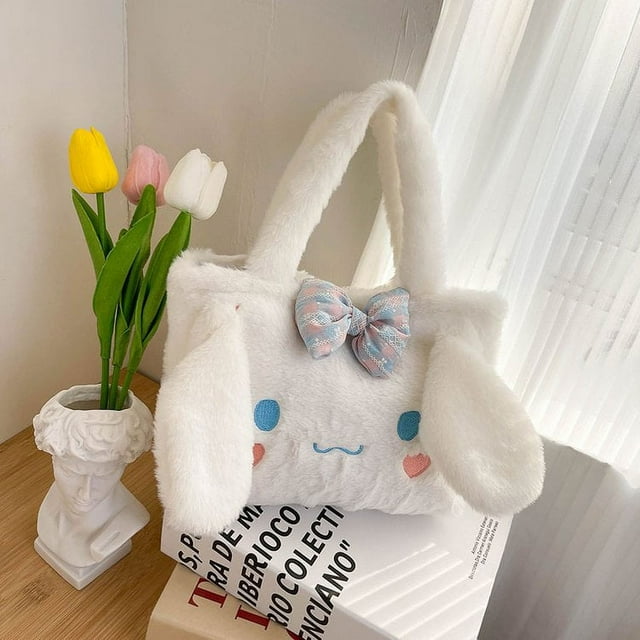 Bolsa de peluche Kawaii Cinnamoroll Sanrio Bolsa de anime My Melody Kt Cat Pu