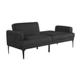thumbnail image 5 of Serta Princeton Modern Convertible Sofa with Full Size Sleeper, Black Chenille Fabric, 5 of 14