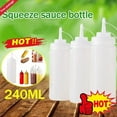 thumbnail image 4 of 1/3Pcs Plastic Clear Squeeze Squeezy Sauce Bottle Mayo Dispenser Bottles BEST N0F1, 4 of 9