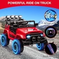thumbnail image 2 of Ourlova Kids Ride On Truck Car, 12V Electric, Remote, Suspension, LED, Bluetooth, Music, 3 Speeds, 2 of 8