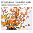 thumbnail image 3 of Kuyiluo - 3 ramas de calabaza artificiales para otoño, tallos de bayas de calabaza artificiales, adorno para relleno de jarrón, 3 of 7