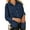 Blue, variant on UKAP Ladies Jean Shirt Lapel Neck Cowboy Button Down Denim Loose Office Tops Blue L