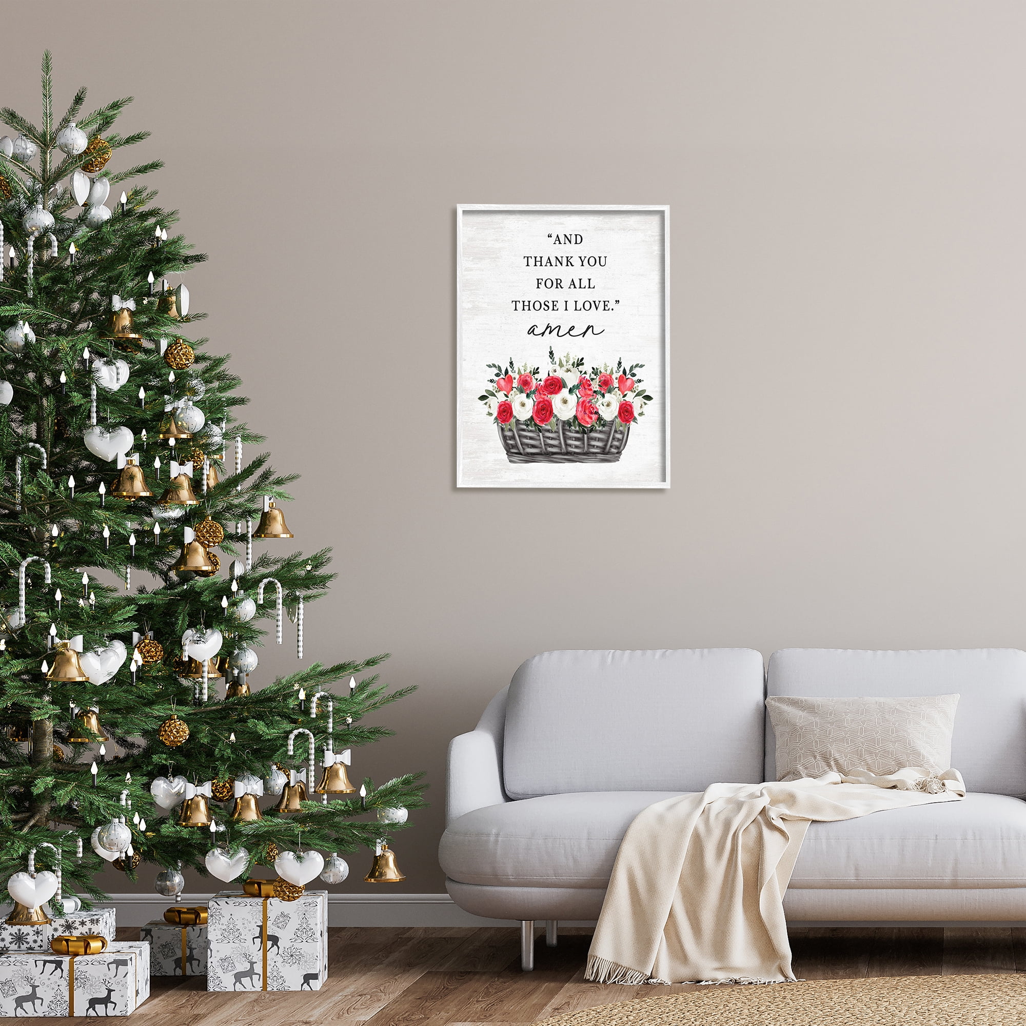 Stupell Industries Thank You Loving Rose Blooms Botanical & Floral Painting White Framed Art Print Wall Art, 24 x 30