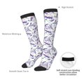thumbnail image 5 of Bingfone Compression Socks for Women and Men Long Socks for Running Athletic Cycling Nurse-Lavender Flowers, 5 of 8