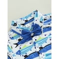 thumbnail image 5 of hirigin Baby Boy Romper, Short Sleeve Turn-down Collar Fish Print Summer Bodysuit with Bow Tie, 5 of 8