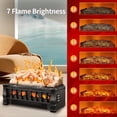 thumbnail image 4 of Electactic Electric Fireplace Log Set Heater 21IN, Remote Control, Flame Brightness Adjustable, Overheating Protection, Realistic Ember Bed, 1500W Whitish Gray logs, 4 of 7