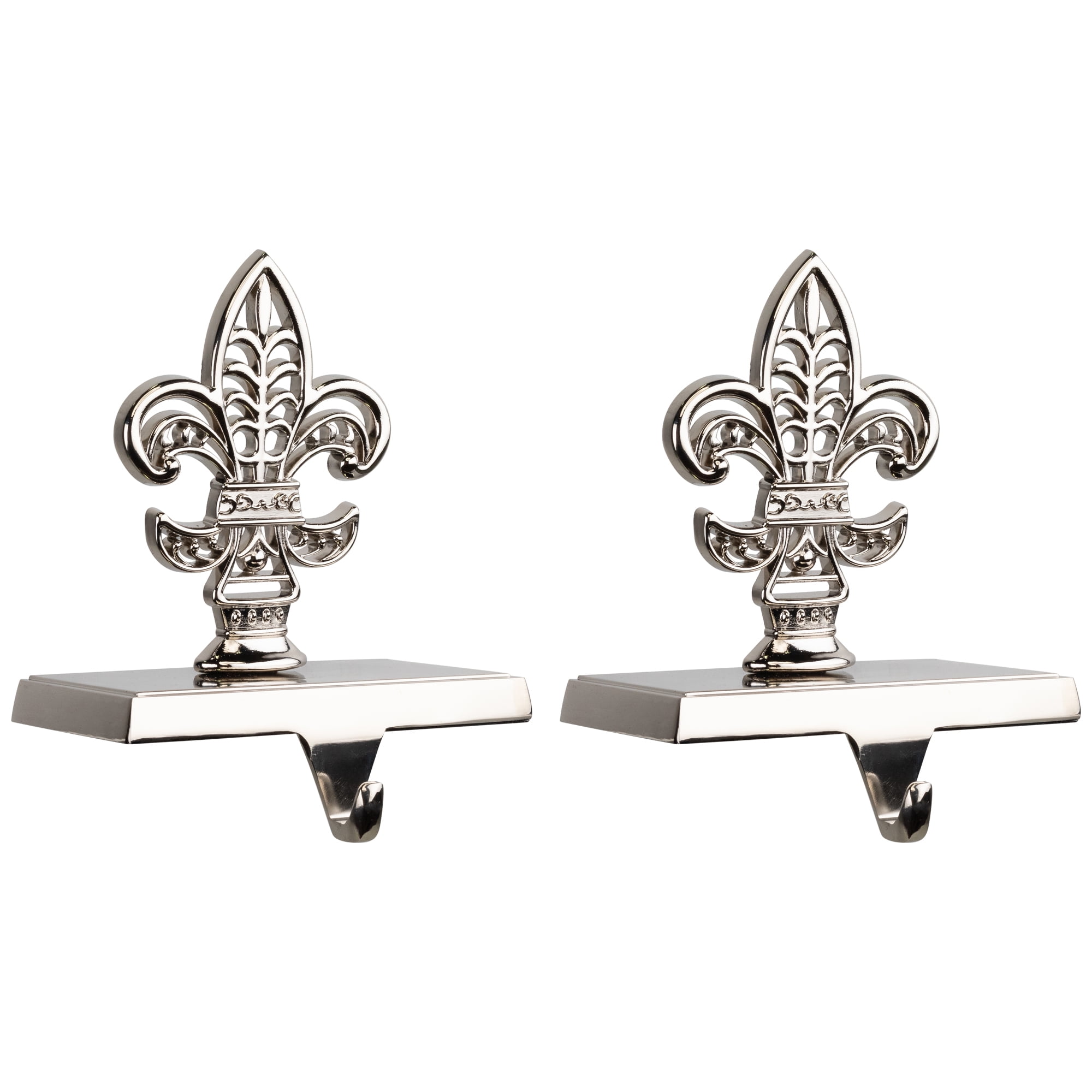 Northlight Fleur de Lis Christmas Stocking Holder - 5" - Set of 2
