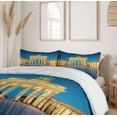 thumbnail image 5 of Ambesonne Travel Duvet Cover Sets, Brandenburg Gate, 2-King, Blue Yellow Pink, 5 of 6