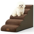 thumbnail image 1 of PetSafe Curved Dog Stairs – Foam Ramp for Small Pets, Non-Slip Ladder for Bed & Sofa with Waterproof Cover, 1 of 5