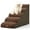 Dark Brown, variant on PetSafe Curved Dog Stairs – Foam Ramp for Small Pets, Non-Slip Ladder for Bed & Sofa with Waterproof Cover