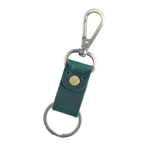 Sleutelhanger Clip Afneembare lederen sleutelhanger met sleutelringhouder voor Verde