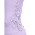 thumbnail image 5 of iiniim Women Sleeveless Figure Skating Dance Dress Mesh Rhinestones Asymmetrical Sequin Ballet Lyrical Dancewear Light Purple M, 5 of 7