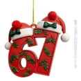 thumbnail image 2 of WKSCLPAI Christmas 67 Ornament for Christmas Tree Decorations, Funny Six Seven Meme Christmas Gingerbread Ornaments 2025, Christmas 67 Ornaments Gift for Teen & Humor Friends, 2 of 7