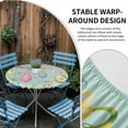 thumbnail image 5 of Easter Eggs Fitted Tablecloth with Elastic Edged, Round Table Cloth for Dining Table, Spring Watercolor Bunny Flower Green Waterproof Oil Proof Table Cover for Indoor Outdoor 36"-44", 5 of 8