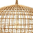 thumbnail image 5 of Creative Co-Op Open-Weave Wicker Ceiling Light, Natural, 5 of 8
