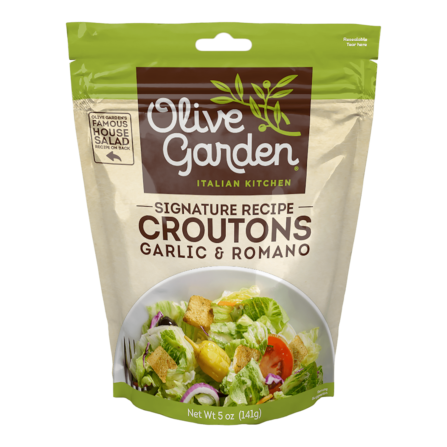 Olive Garden, Seasoned Croutons, Garlic and Romano, 5 oz Bag (Pack of 4)