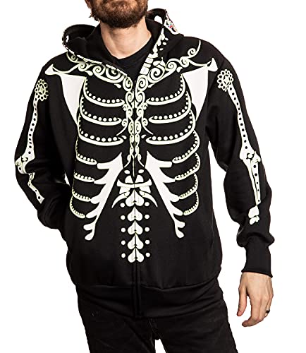 Men's Glow in The Dark Skeleton Costume 