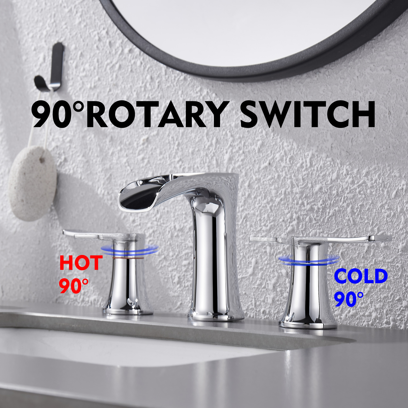 Brushed Nickel Bathroom Faucet,8 inch Widespread Bathroom Faucet,Yundoom,Sink Faucet Bathroom 3 Hole,2 Handle Bathroom Faucet,Bathroom Sink Faucet with Drain,Faucet for Bathroom Sink.