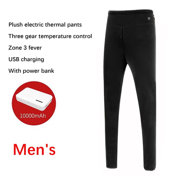 Fiudx Pantalones Calefactores Inteligentes, Tecnología de Fibra de Carbono, Control de Temperatura de 3 Velocidades, Calentamiento Rápido, Bolsillo para Batería Externa Usb, Corte Ajustado, Calidez I