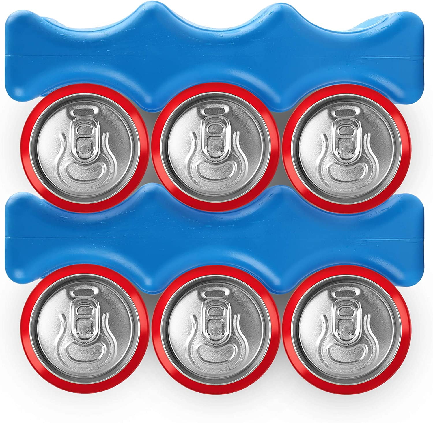 4PCS Ice Packs for Lunch Boxes, Breastmilk Bottle Storage, Insulated Contoured Freezer Pack for Cans Bottles, Breast Pump Bag, Lunch Bags, Beer Soda, Camping Beach Picnic