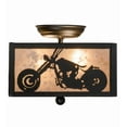 thumbnail image 6 of Meyda Tiffany 109547 Motorcycle 2 Light 15" Wide Semi-Flush Square Ceiling Fixture - Black, 6 of 7