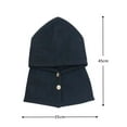 thumbnail image 3 of Kaliqueen Ski Mask Hat for Women Men Warmer Balaclava Sherpa Button Neck Solid Winter Scarf Helmet Hood, 3 of 4