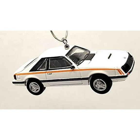 1980 for Ford Mustang Christmas Ornament 1:64 White