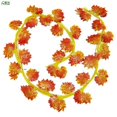 thumbnail image 2 of Guirnalda de 12 piezas de plantas de simulación decorativas con 30 hojas de arce rojo de imitación de ratán., 2 of 2