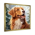 thumbnail image 2 of Designart "Winter Happiness of Labrador Dog" Animals Framed Wall Art Decor - Modern Brown Dog Hallway Framed Wall Art Decor, 2 of 6