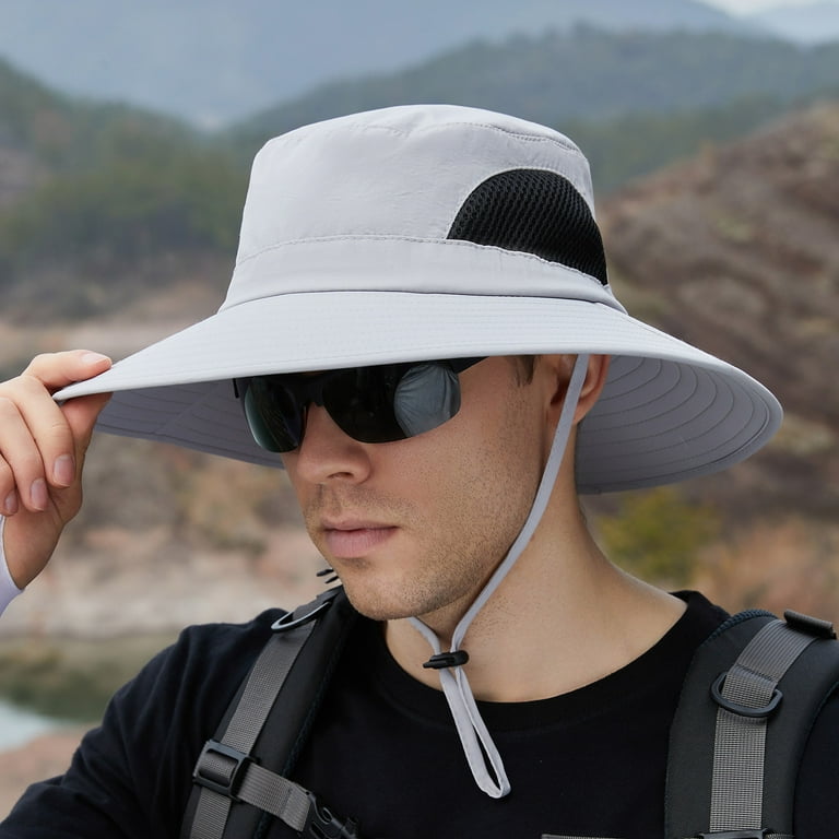 Bucket Hat With Writing Men's Sun Hat Foldable Men Mountaineering Fishing  Solid Color Hood Rope Outdoor Shade Foldable Casual Breathable Bucket Hat