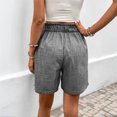 thumbnail image 4 of Women's Elastic Waist Wide - Leg Shorts - Ruffled, with Pockets for Work and Casual, 4 of 8
