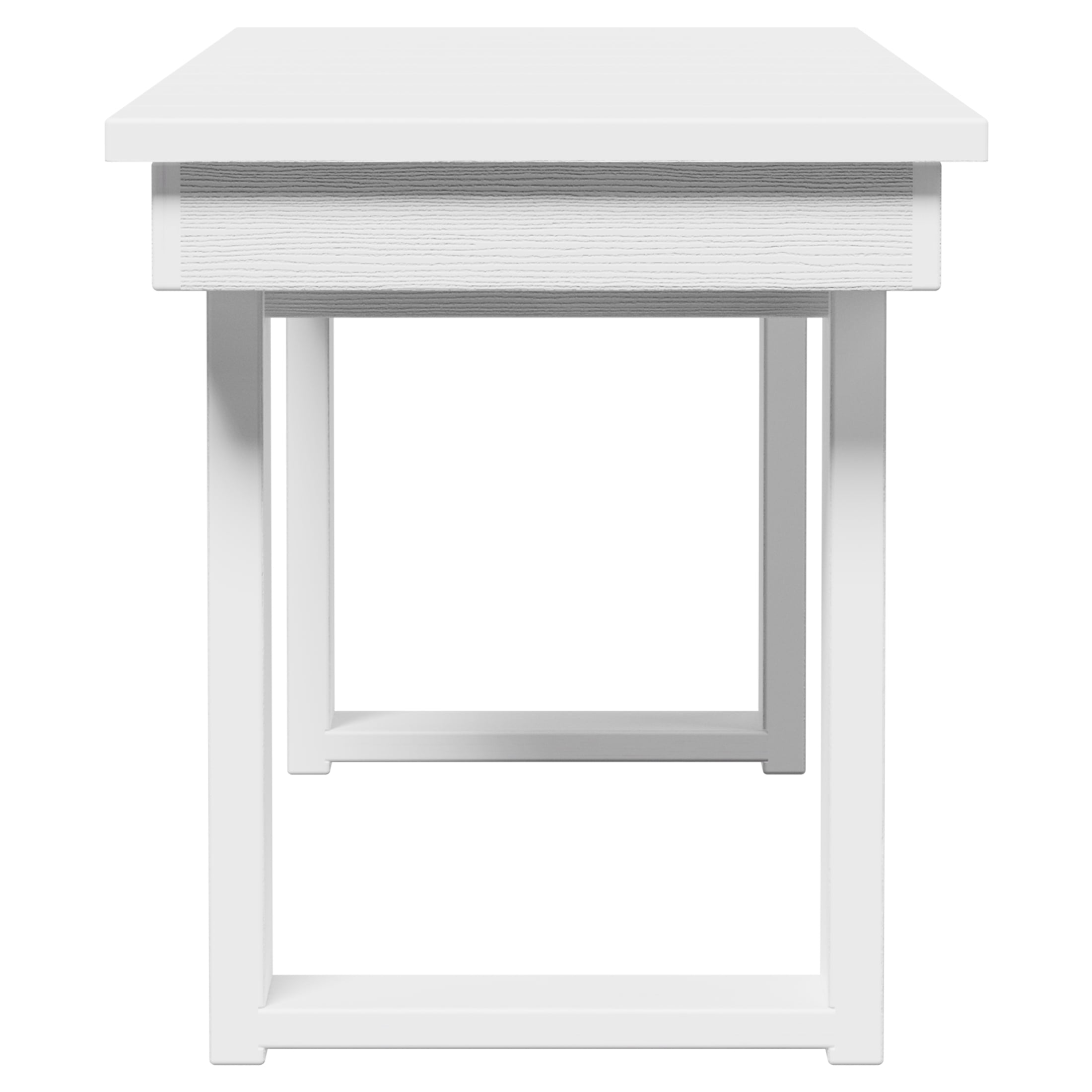 Better Homes & Gardens Ezra Outdoor Dining Bench, White, HDPE Construction