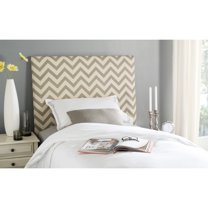 Safavieh Ziggy Chevron Stripes Upholstered Headboard, Twin, Grey/White Zig Zag