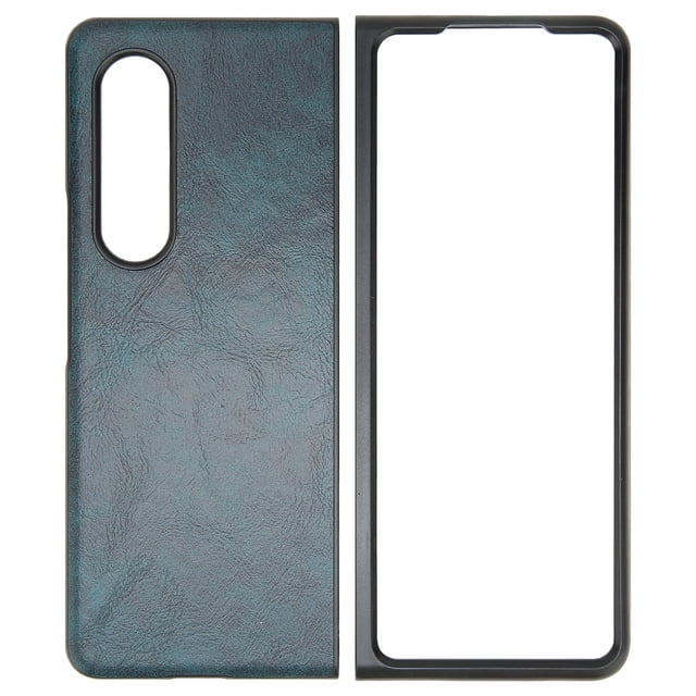 Funda de cuero para Galaxy Z Fold 3, plegable, antipolvo, color verde oscuro