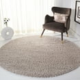 thumbnail image 3 of SAFAVIEH Venus Elijah Solid Plush Shag Area Rug, Taupe, 8' x 8' Round, 3 of 9