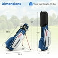 thumbnail image 3 of Costway Men's Complete Golf Clubs Package Set 10 Pieces Includes Alloy Driver, 3 of 12