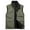 Army Green, variant on Gfyviroh Mens Fleece Lined Vests Multi Pockets Waterproof Sleeveless Jackets Turn-down Collar Zip Up Vest Coats