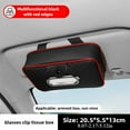 thumbnail image 2 of Car tissue box, high-end microfiber leather car headrest tissue dispenser box, sun visor tissue box, armrest box tissue box cover, 2 of 4