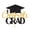 A06 D 5.9"x4.3", variant on Glitter Congrats Grad Cake Topper, 2026 Graduation Party Decorations - High School College Congrats Grad Party Cake Decorations Supplies (Gold Red)