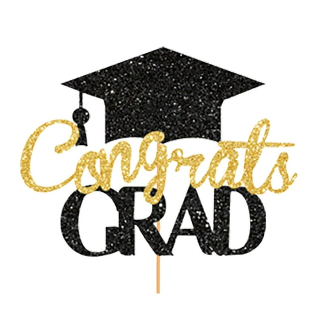 Graduation Cake Toppers Decorations for Party Desserts Baking Supplies Sweet Celebration Insert