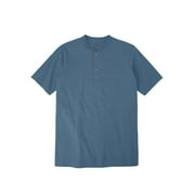 Boulder Creek By Kingsize Men's Big & Tall Heavyweight Longer-Length Short-Sleeve Henley Shirt