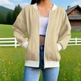 thumbnail image 2 of Casual Jackets For Women Long Sleeve Fall Fashion Must Haves Oversized Coat&nbsp;Plus Pullover Sweaters Crew Neck Cute Pullover Tops, 2 of 3