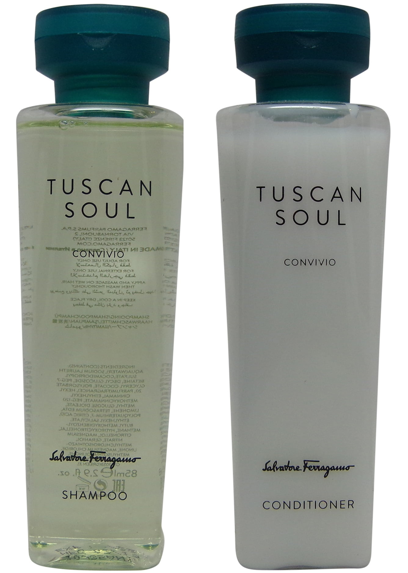 Salvatore Ferragamo Tuscan Soul Convivio Shampoo and Conditioner lot of