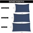 thumbnail image 6 of 100% Egyptian Cotton Pillow Protectors Set of 2, 600 Thread Count Queen Size Bed Pillowcases with Zipper, Sateen Weave Pillow Cover Quiet Breathable Easy Care (2PCS, Queen, Navy Blue Stripe), 6 of 7