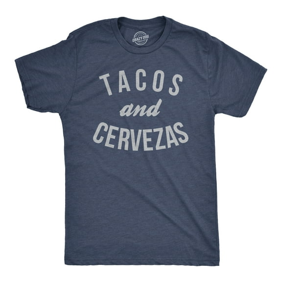 Mens Tacos and Cervezas Funny T shirt for Vacation Sarcastic Humor Graphic Top Graphic Tees